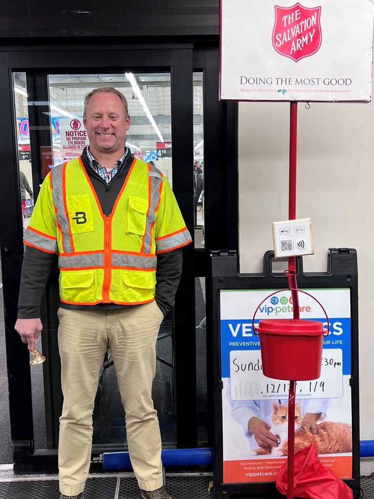 Batterman About - Todd ringing bells for Salvation Army