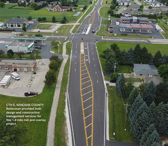 Transportation County Road E in Kenosha